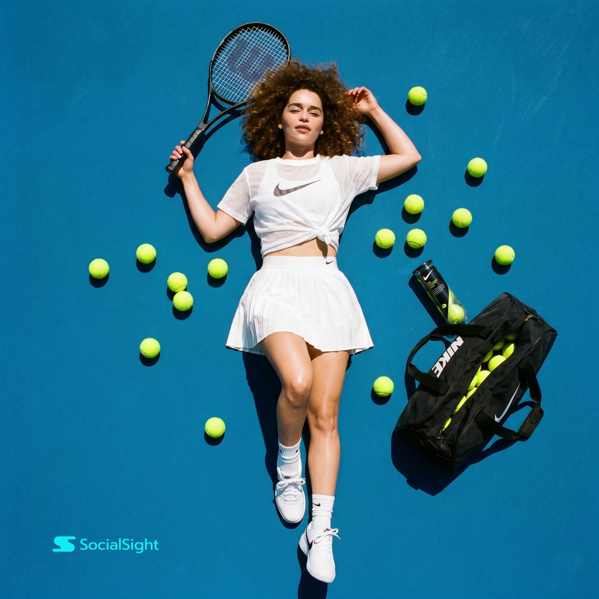 Flat Lay Tennis Fashion Editorial