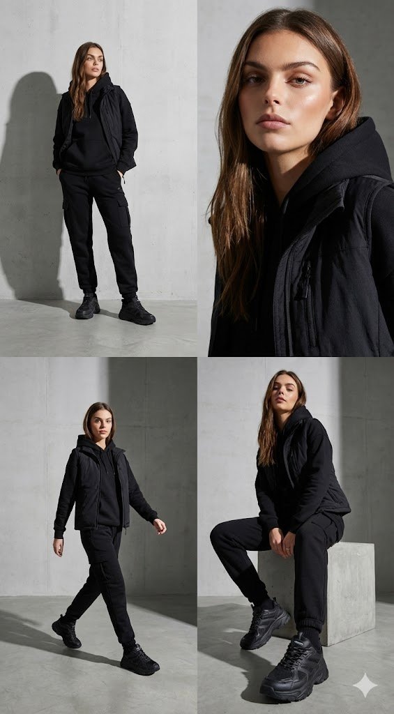 Four-Panel Streetwear Advertisement Grid