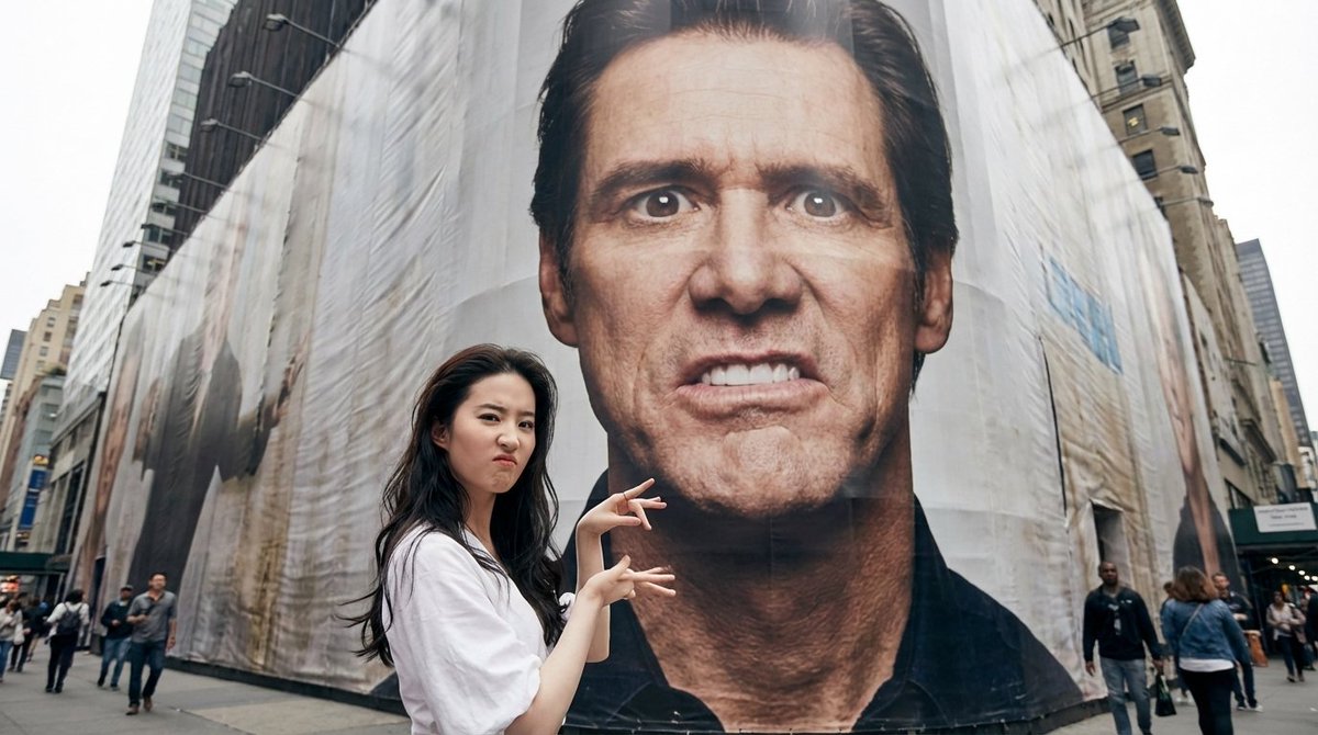 Interactive Billboard Selfie Prompt (Jim Carrey Style)