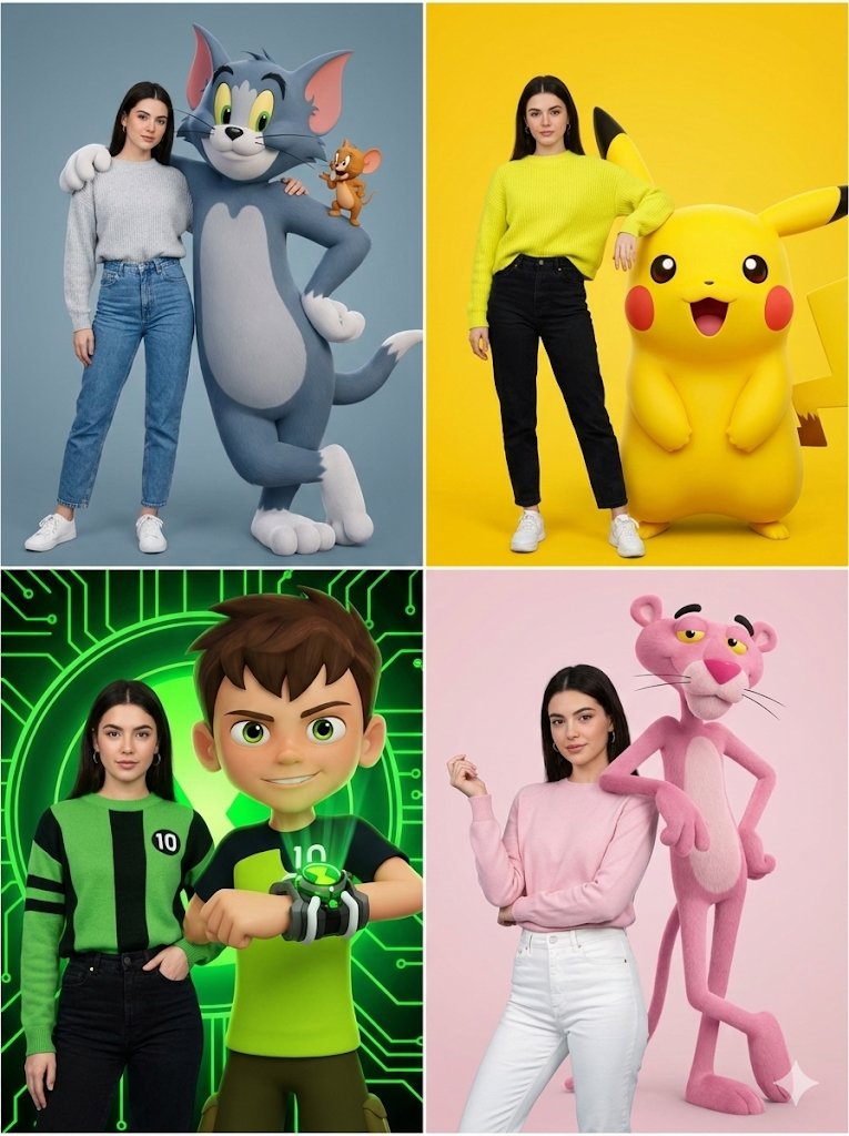 Hyper-realistic Childhood Cartoon Fashion Shoot