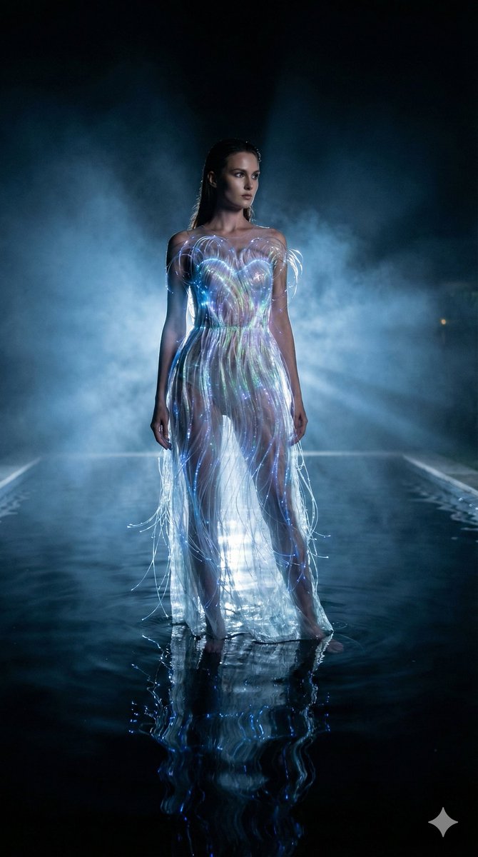 High-Fashion Sci-Fi Realism in Water