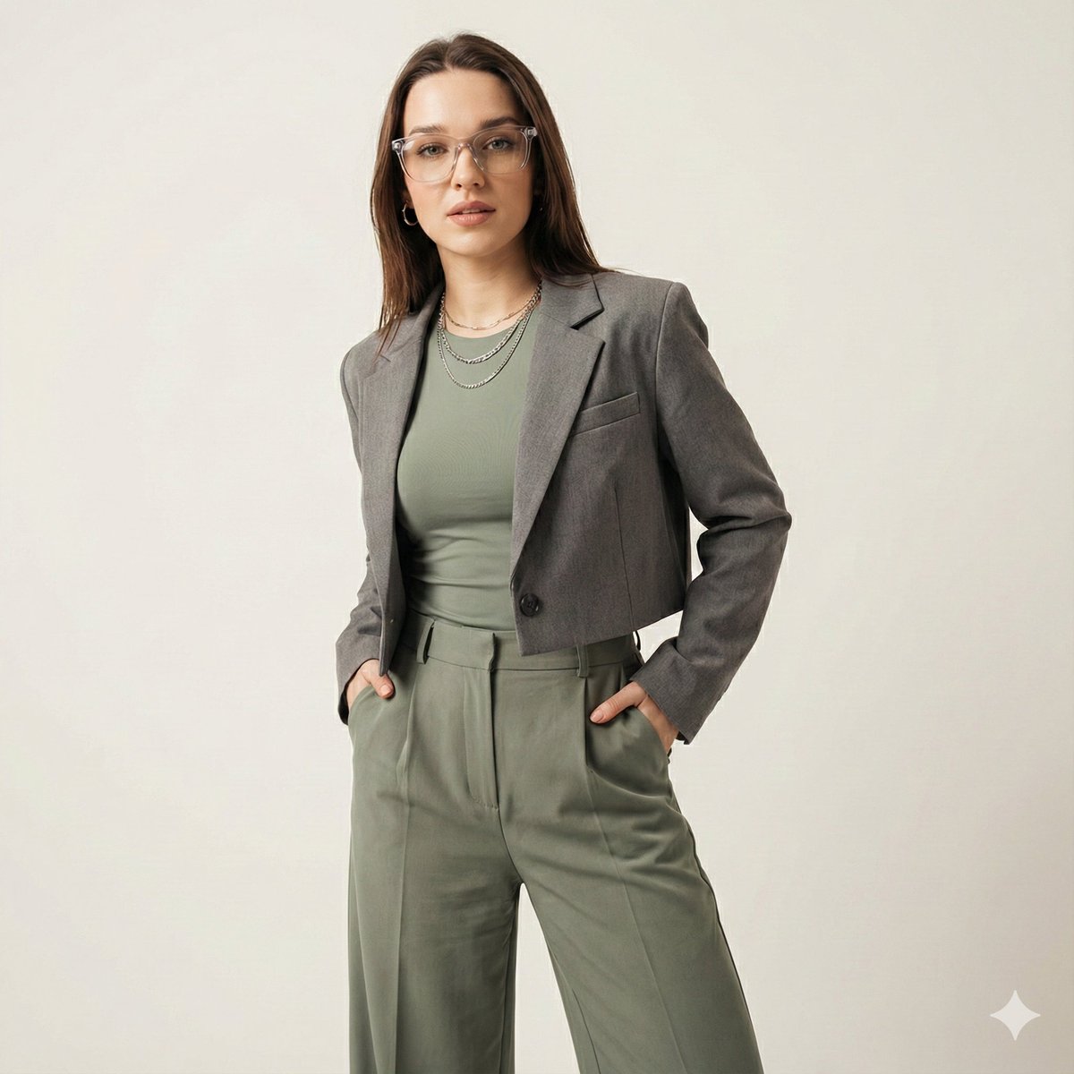 Gen-Z Fashion Editorial Studio Portrait
