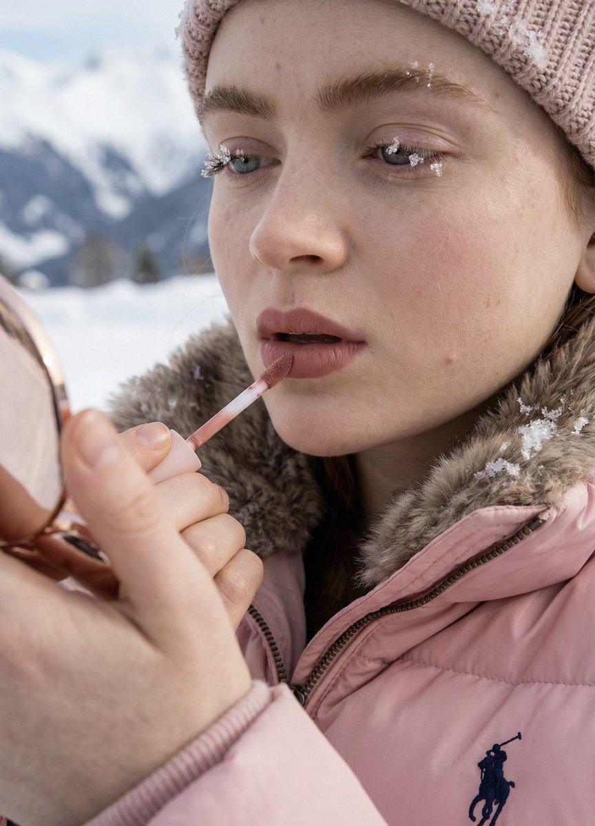High-Fidelity Texture Test: Girl with Kylie Lip Kit in Snow