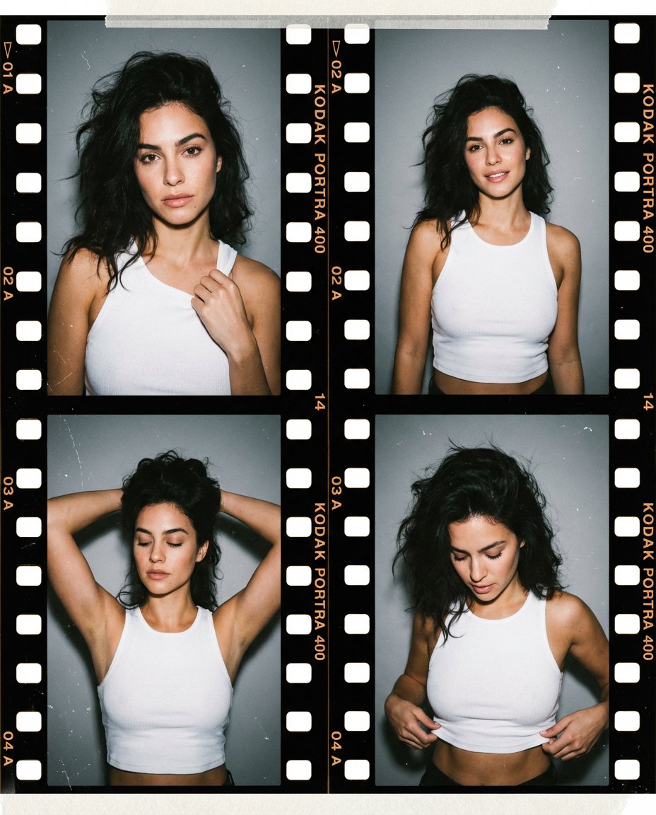 Editorial Portrait Contact Sheet Aesthetic