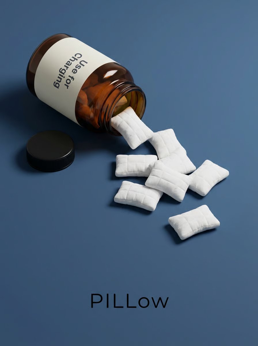 Surreal Conceptual Product Ad for 'PILLow' Sleeping Pill