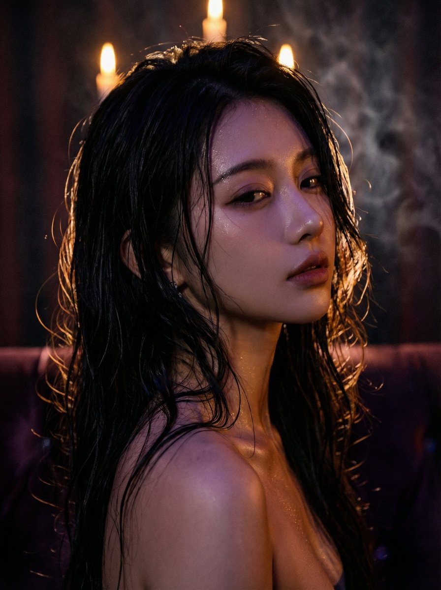 JSON Prompt for Sultry Dual-View Cinematic Portrait
