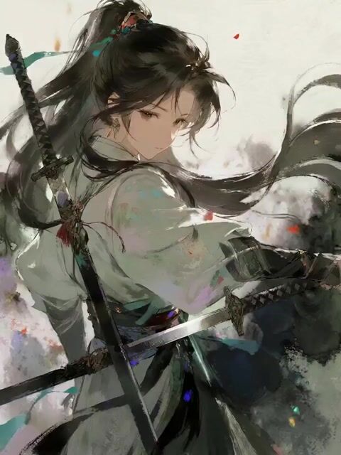 Watercolor Ink Sword Performance
