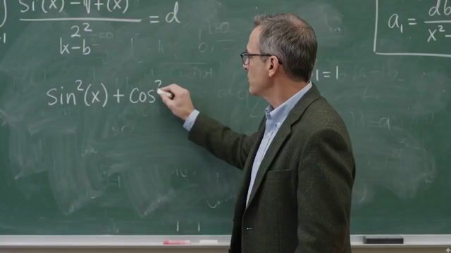 Math Professor Trigonometry Chalkboard Video