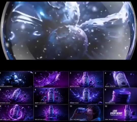 Futuristic Blueberry Drink Product Motion