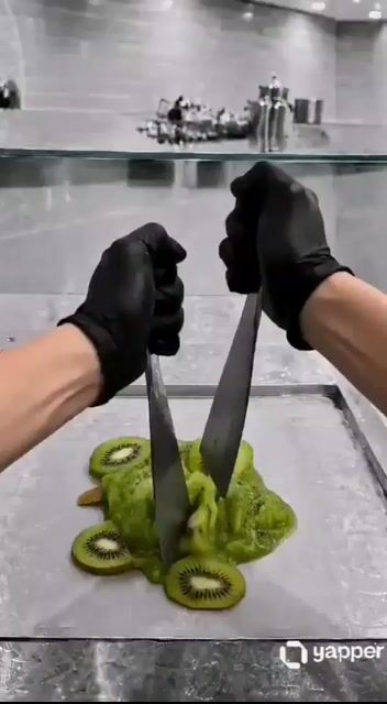 ASMR Kiwi Ice Cream Rolls Video Prompt