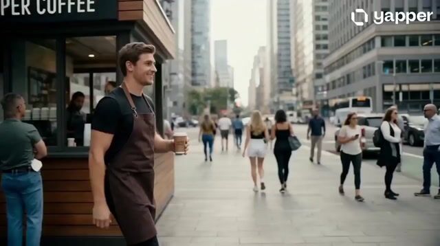 Barista Cinematic Commercial Video Prompt